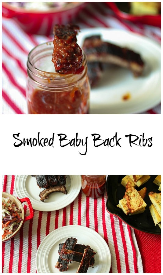 Smoked Baby Back Ribs | girlinthelittleredkitchen.com