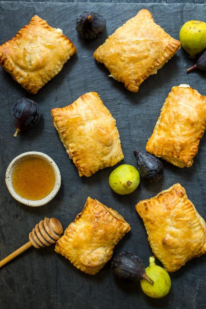 Goat Cheese and Fig Pockets | girlinthelittleredkitchen.com