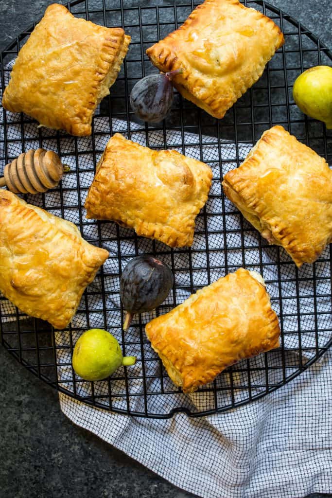 Goat Cheese and Fig Pockets | girlinthelittleredkitchen.com