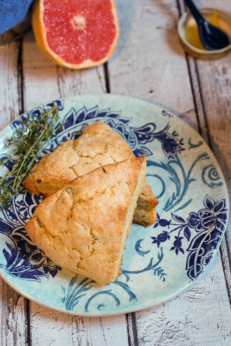 Grapefruit Thyme Scones | The Girl In The Little Red Kitchen