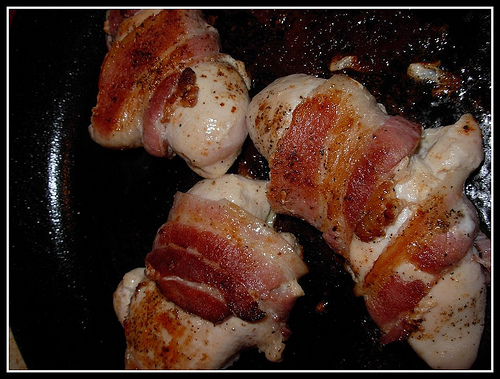 Bacon wrapped chicken
