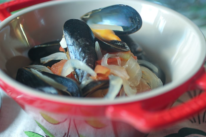 Moules a la Provencale from The Girl In The Little Red Kitchen