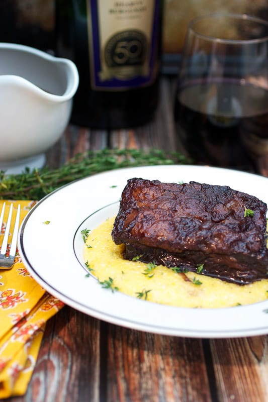 Red Wine Braised Short Ribs from The Girl In The Little Red Kitchen