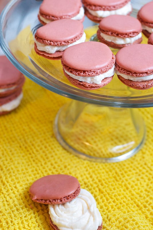 Chambord Margarita Macarons from The Girl In The Little Red Kitchen