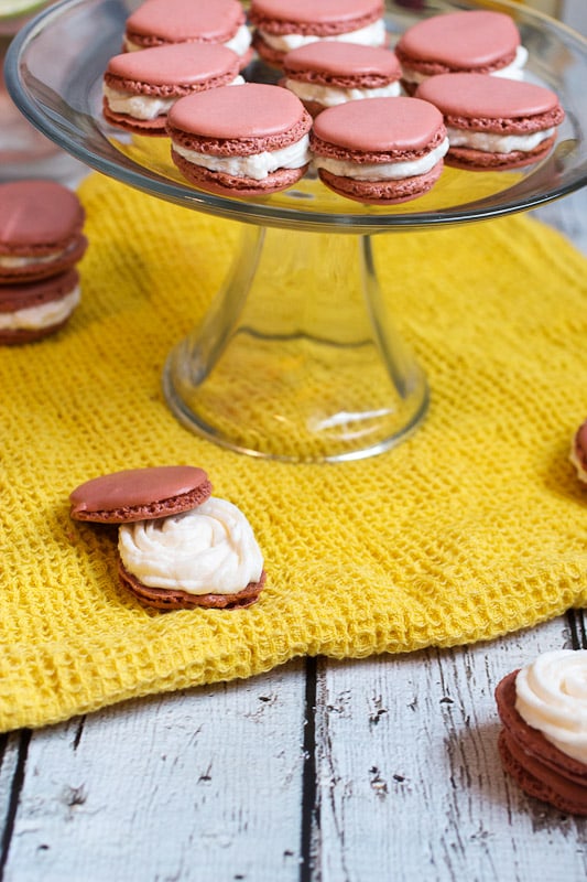 Chambord Margarita Macarons from The Girl In The Little Red Kitchen
