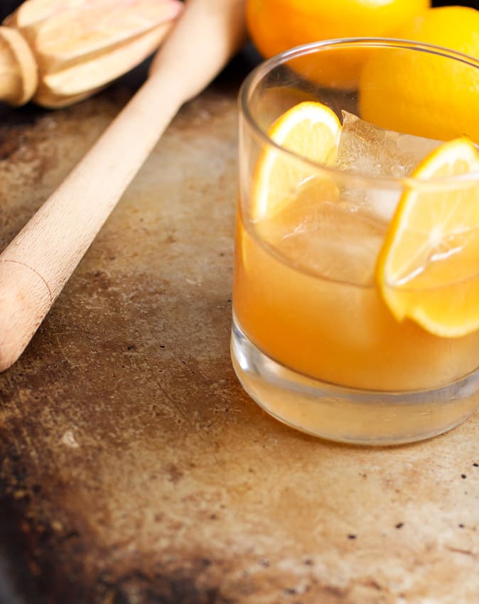 Meyer Lemon Old Fashioned from The Girl In The Little Red Kitchen