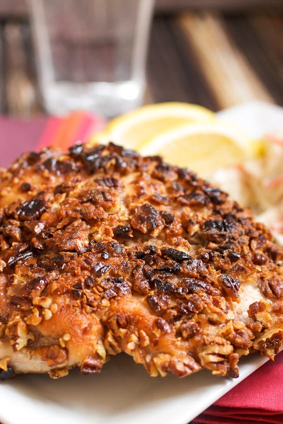 Pecan Crusted Chicken from The Girl In The Little Red Kitchen