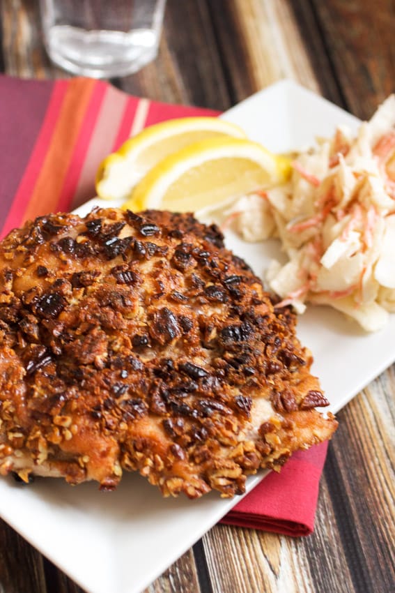 Pecan Crusted Chicken from The Girl In The Little Red Kitchen