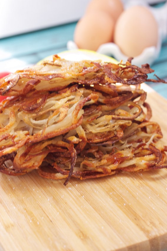 Bacon and Cheese Hash Brown Nests from The Girl In The Little Red Kitchen