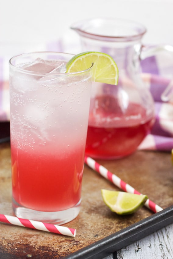 Rhubarb Paloma from The Girl In The Little Red Kitchen