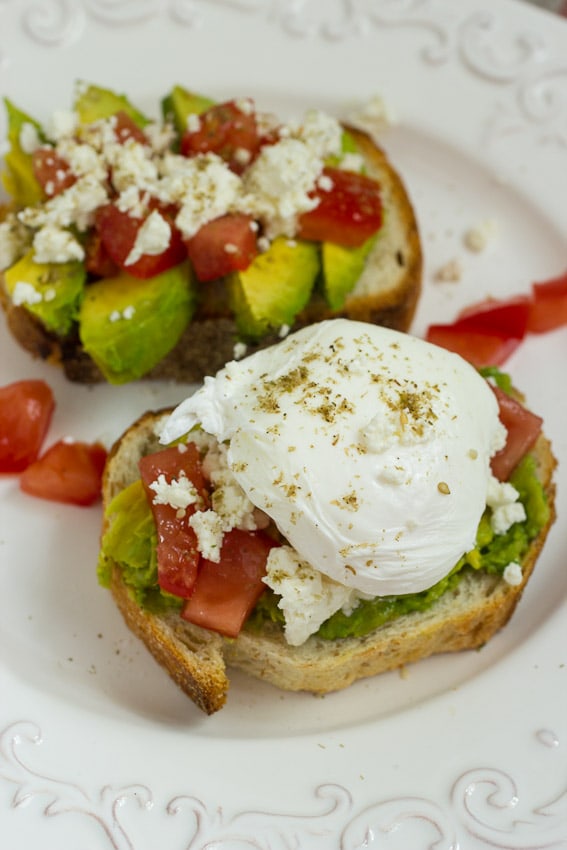 Avocado Tomato and Feta Toast #SundaySupper #ChooseDreams from The Girl In The Little Red Kitchen