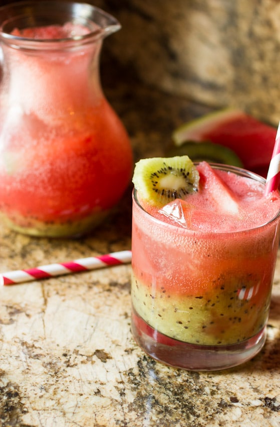 Kiwi Watermelon Spritzer from The Girl In The Little Red Kitchen