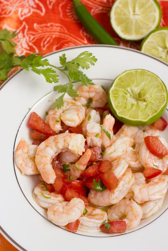 Shrimp Ceviche from The Girl In The Little Red Kitchen