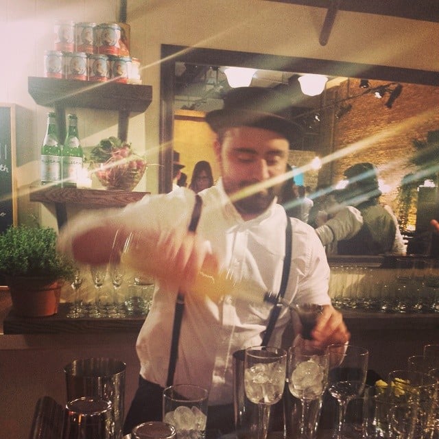S.Pellegrino bartender mixing up cocktails