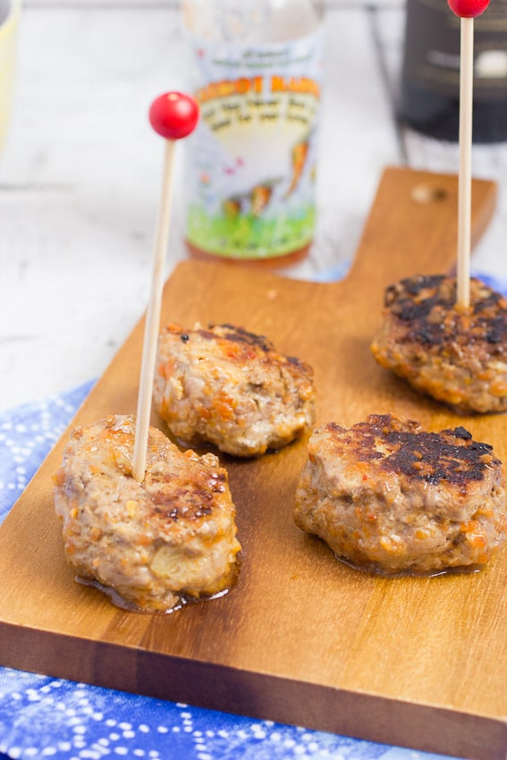 Carrot Habanero Duck Meatballs from The Girl In The Little Red Kitchen