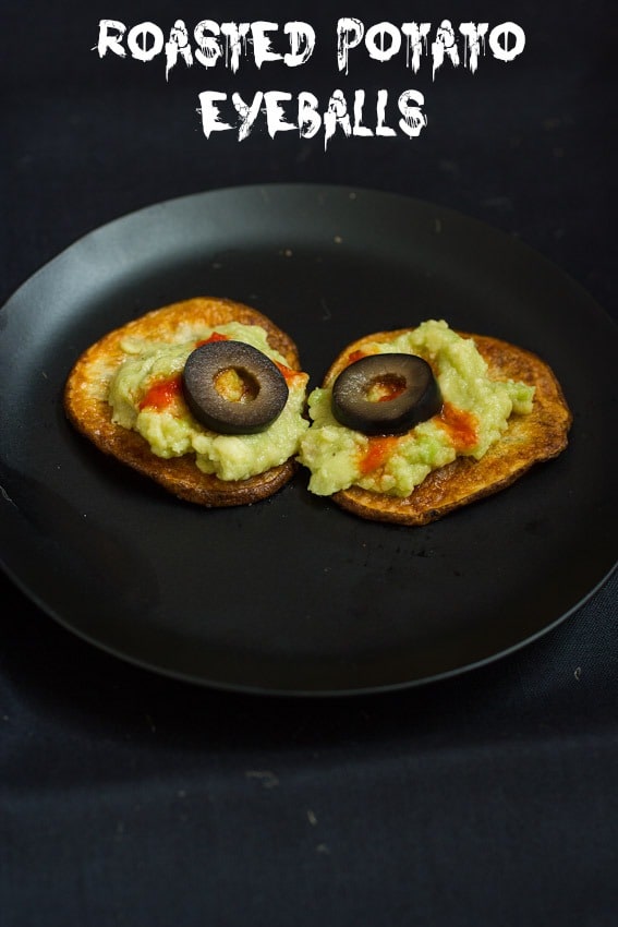 Roasted Potato Eyeballs #SundaySupper from The Girl In The Little Red Kitchen