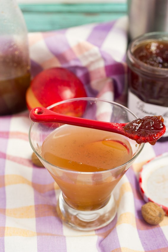 Spiced Plum Jam & Gin Cocktail- The Girl In The Little Red Kitchen