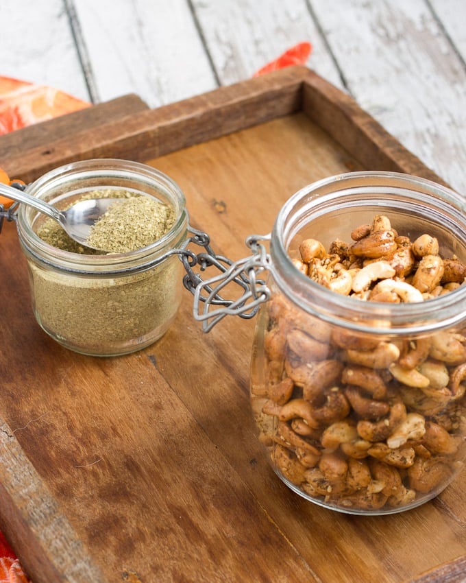 Za'atar Spiced Cashews from The Girl In The Little Red Kitchen