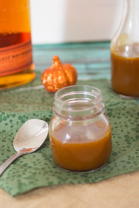 Bourbon Pumpkin Caramel Sauce| The Girl In the Little Red Kitchen