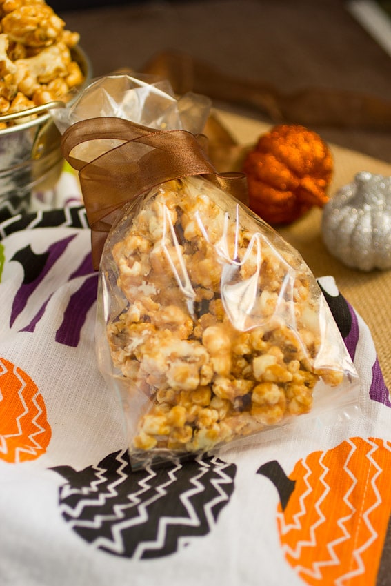 Peanut Butter White Chocolate Popcorn- The Girl In The Little Red Kitchen