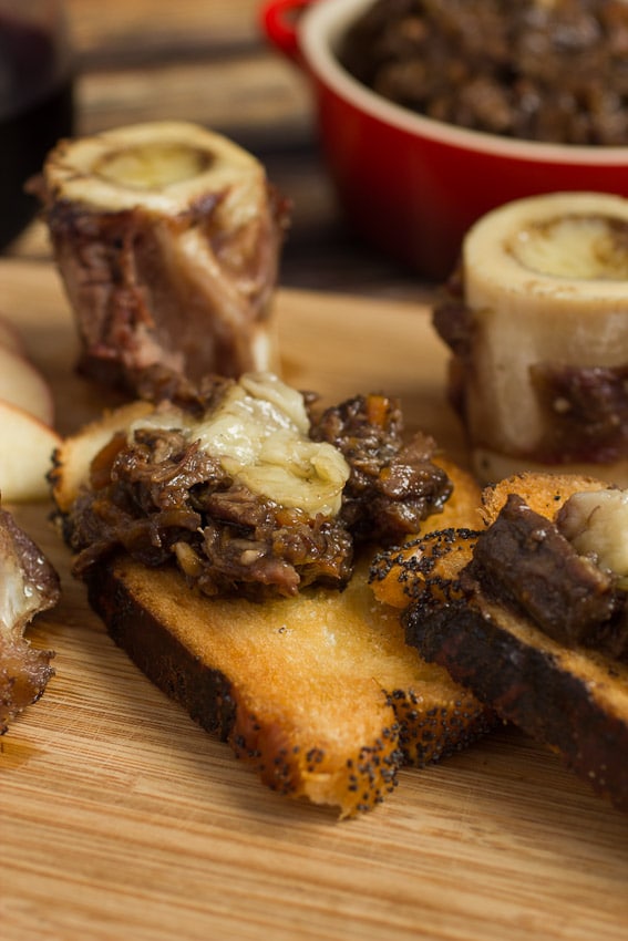Roasted Bone Marrow with Oxtail Marmalade | The Girl In The Little Red Kitchen