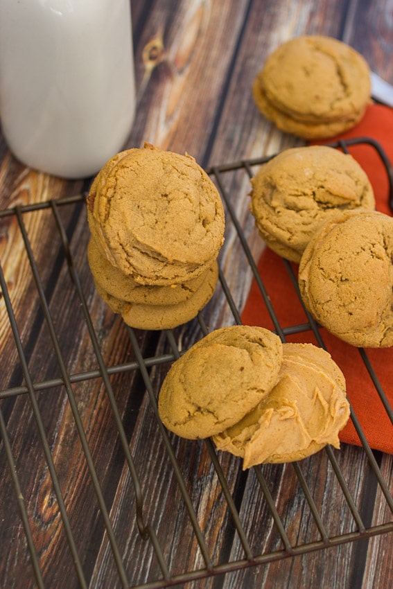 Maple Peanut Butter Sandwich Cookies from The Girl In The Little Red Kitchen