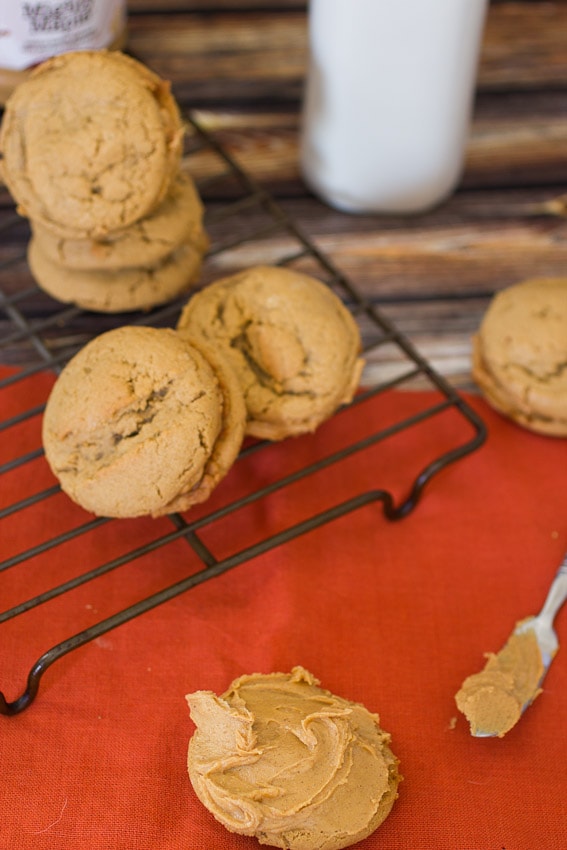 Maple Peanut Butter Sandwich Cookies - The Girl In The Little Red Kitchen