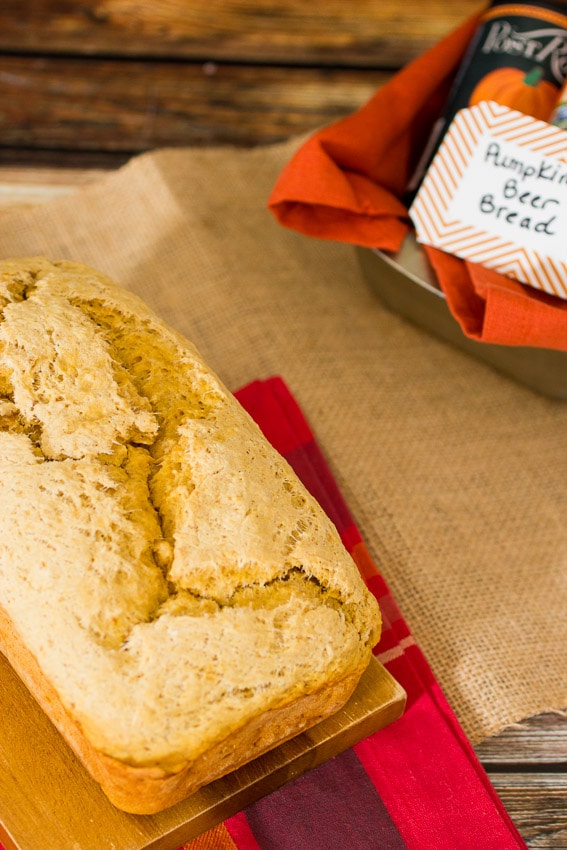 Pumpkin  Beer Bread #SundaySupper from The Girl In The Little Red Kitchen