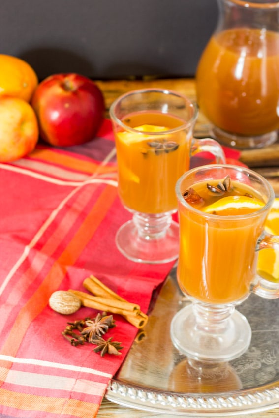 Spiked Mulled Apple Cider- The Girl In The Little Red Kitchen