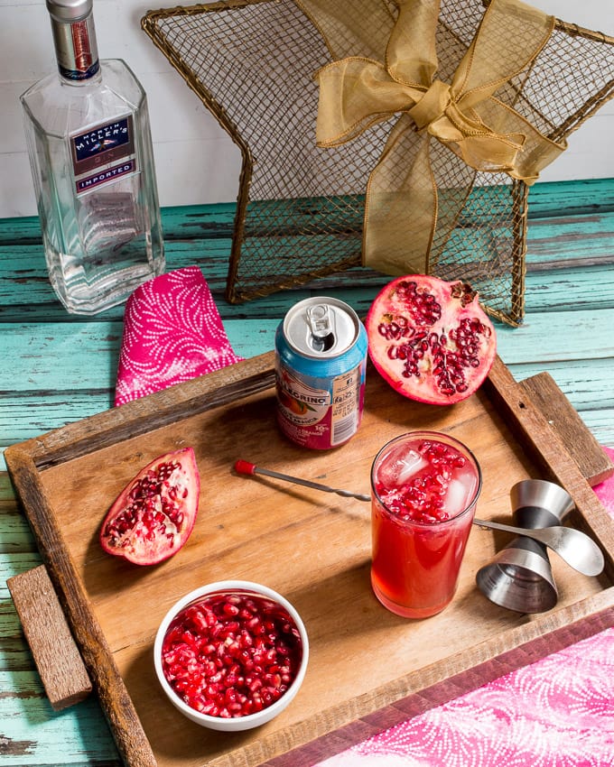 Pomegranate Gin Fizz from The Girl In The Little Red Kitchen