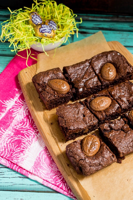 Cadbury Caramel Egg Brownies from The Girl In The Little Red Kitchen