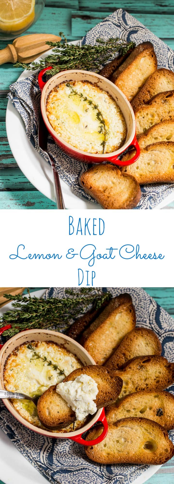 Baked Lemon and Goat Cheese Dip
