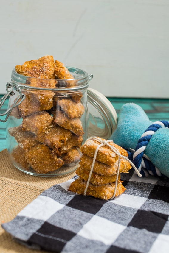 Sweet Potato Banana Dog Biscuits from The Girl In The Little Red Kitchen
