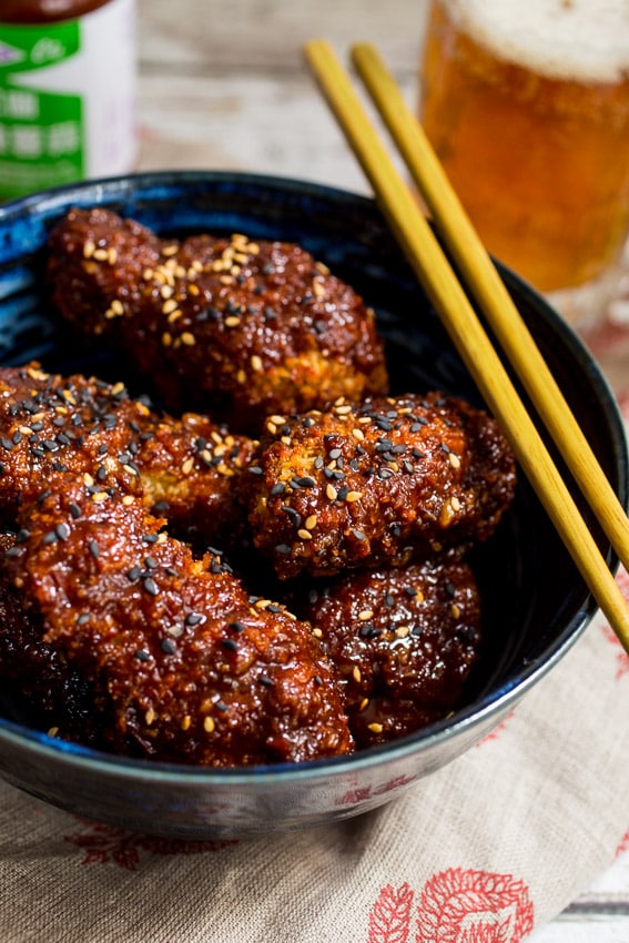 Oven Baked Korean Fried Chicken from The Girl In The Little Red Kitchen