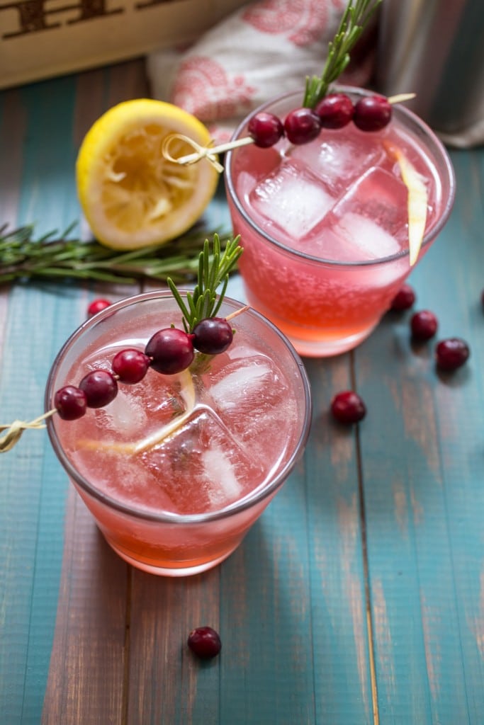 Cranberry Whiskey Sour from The Girl In The Little Red Kitchen