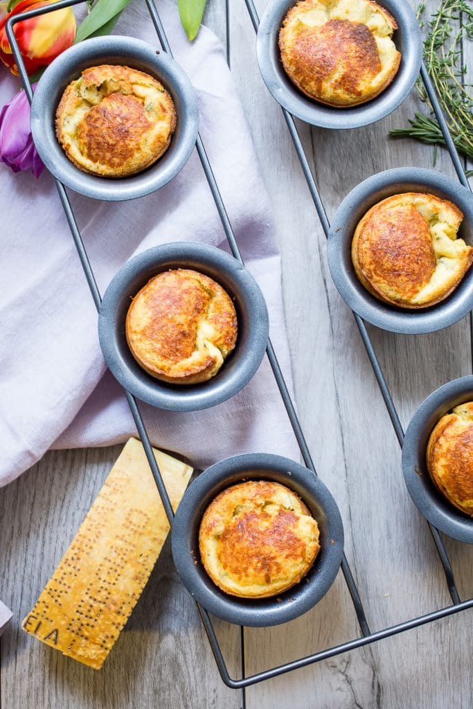 Parmesan Herb Popovers from The Girl In The Little Red Kitchen