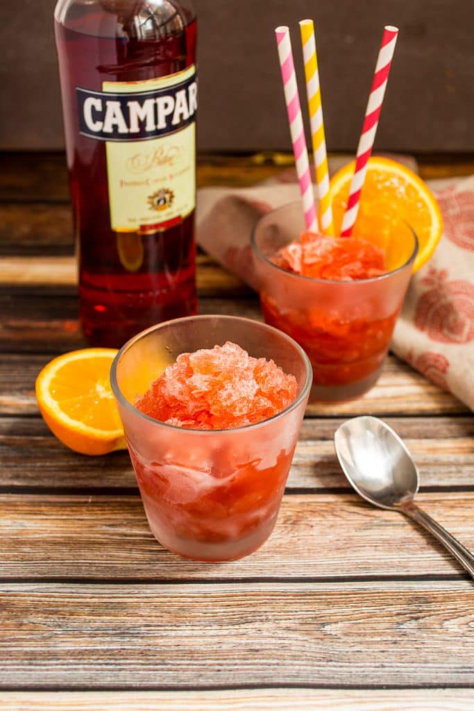 Negroni Granita from The Girl In The Little Red Kitchen