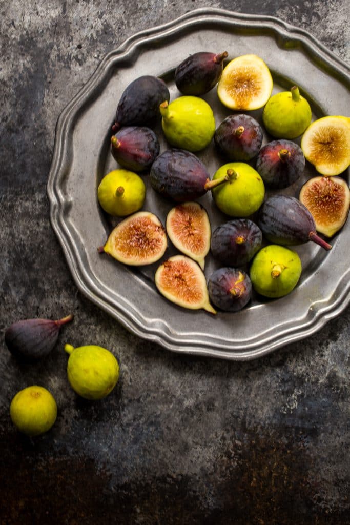 Fresh Figs for Chocolate Caramel Tart | girlinthelittleredkitchen.com 