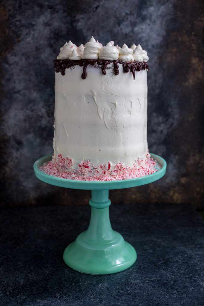 Chocolate Peppermint Cake | girlinthelittleredkitchen.com