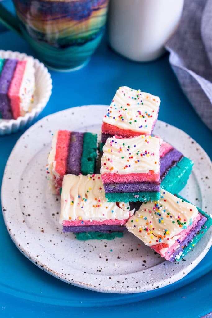 Rainbow Cookies | girlinthelittleredkitchen.com