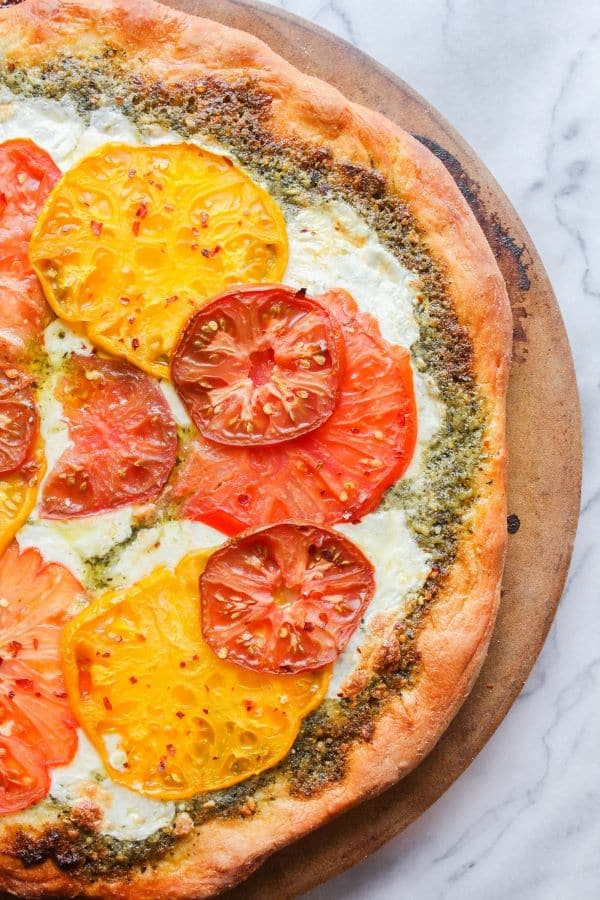 Heirloom Tomato Pesto Pizza | Chef Next Door