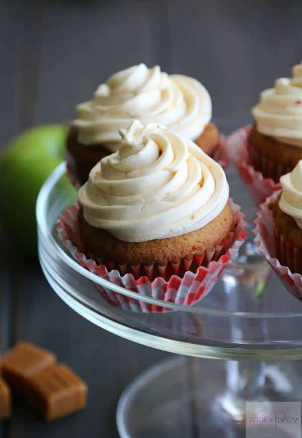 Caramel Apple Cupcakes with Apple Cider Buttercream | Pook's Pantry