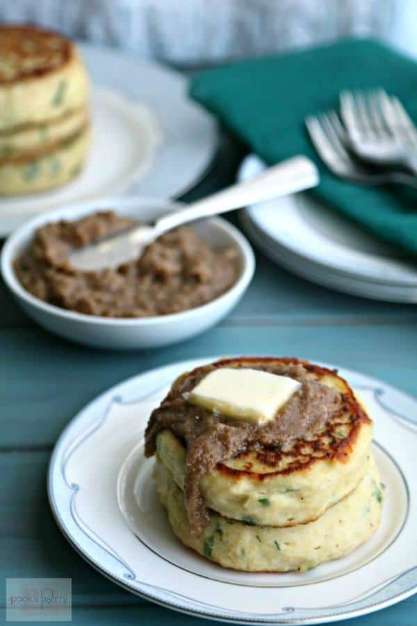Savory Mashed Potatoes Cakes with Pecan Butter | Pook's Pantry