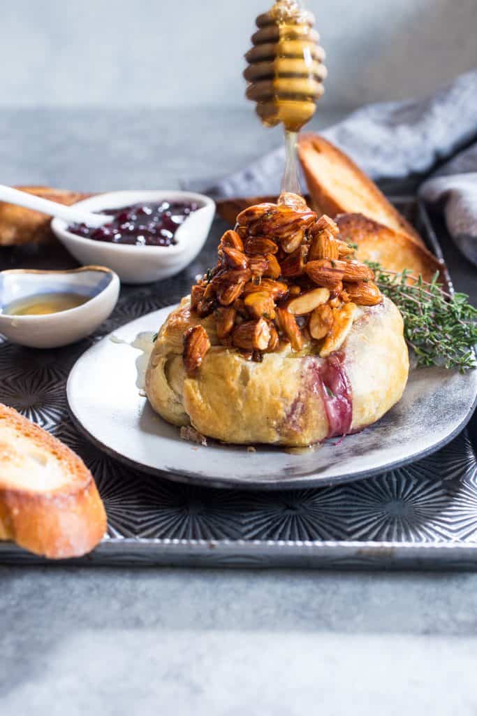 Baked Brie in Puff Pastry | girlinthelittleredkitchen.com